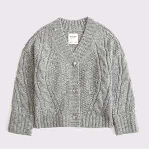 Abercrombie & Fitch Cable-Knit Button-Front Cardigan Womens Size XXS